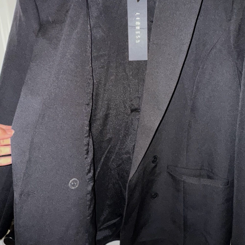 BNWT Lioness Wyoming Classic Oversized Double Breasted Black Blazer size XS - Picture 7 of 7